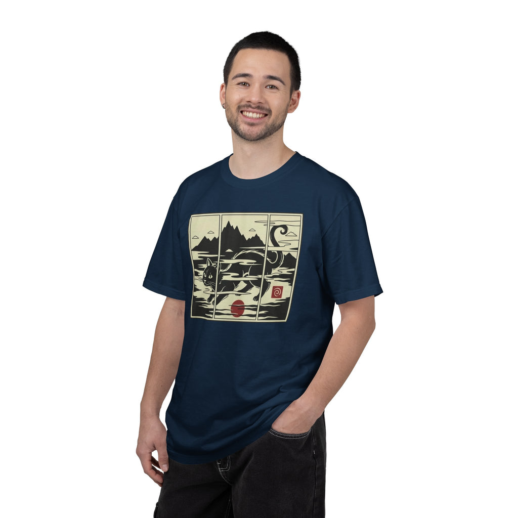 Ukiyo-e Cat Triptych T-Shirt — Japanese-Inspired Art Tee