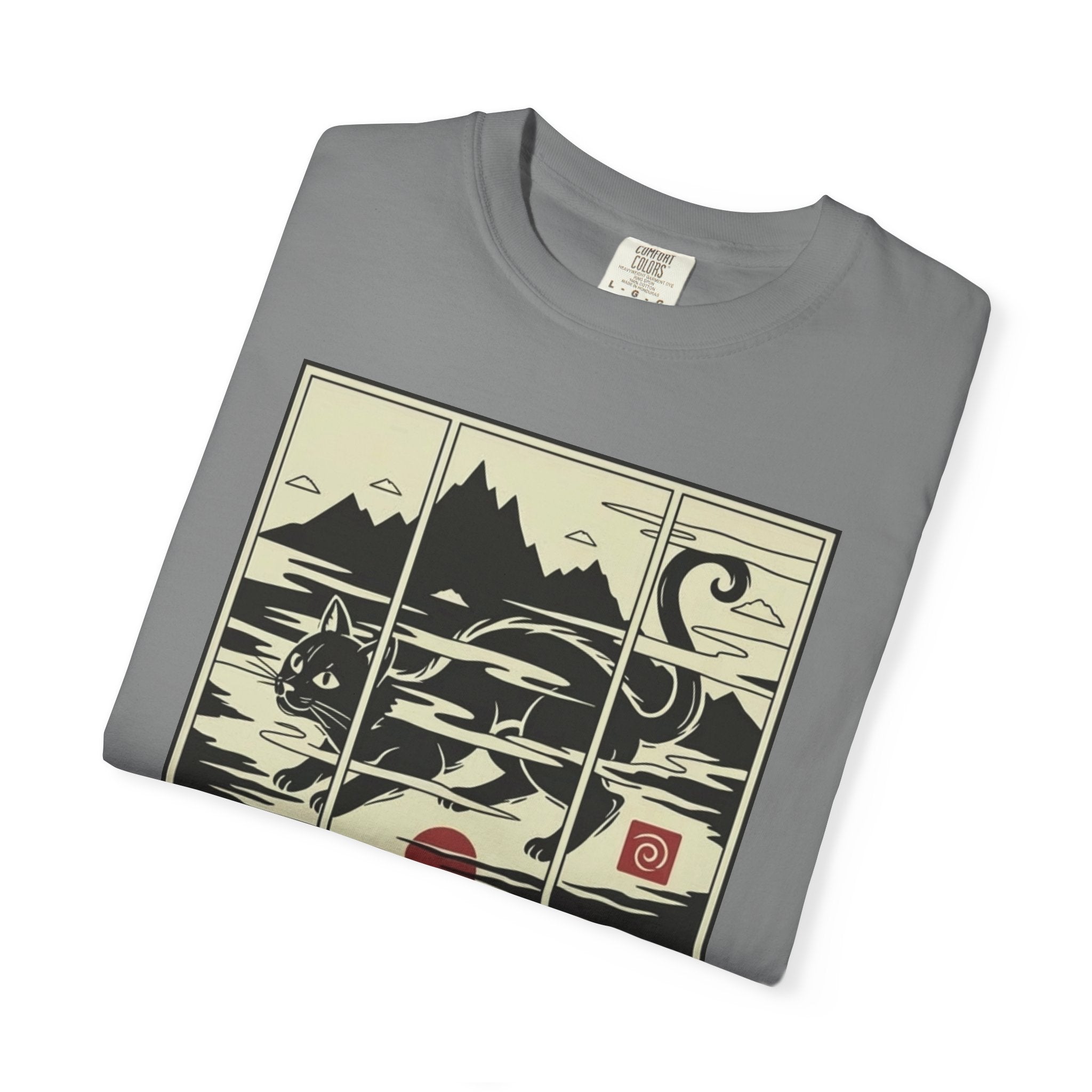 Ukiyo-e Cat Triptych T-Shirt — Japanese-Inspired Art Tee