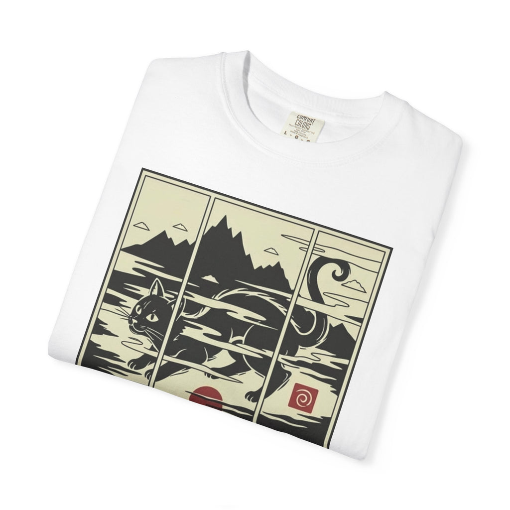 Ukiyo-e Cat Triptych T-Shirt — Japanese-Inspired Art Tee