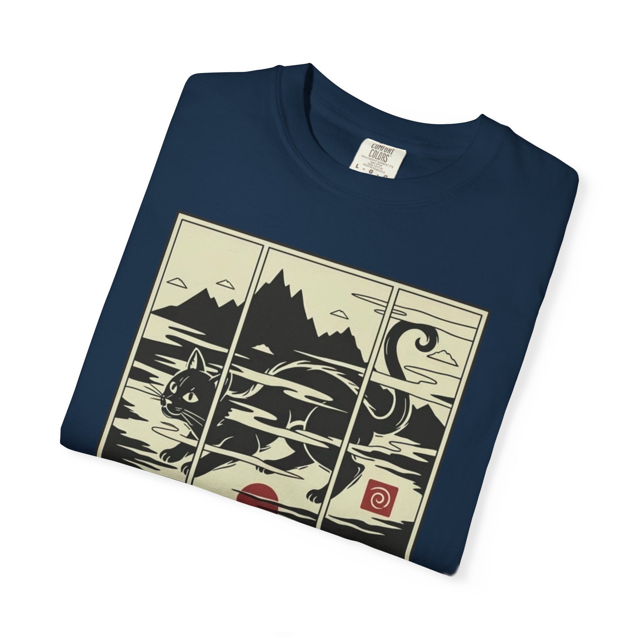 Ukiyo-e Cat Triptych T-Shirt — Japanese-Inspired Art Tee