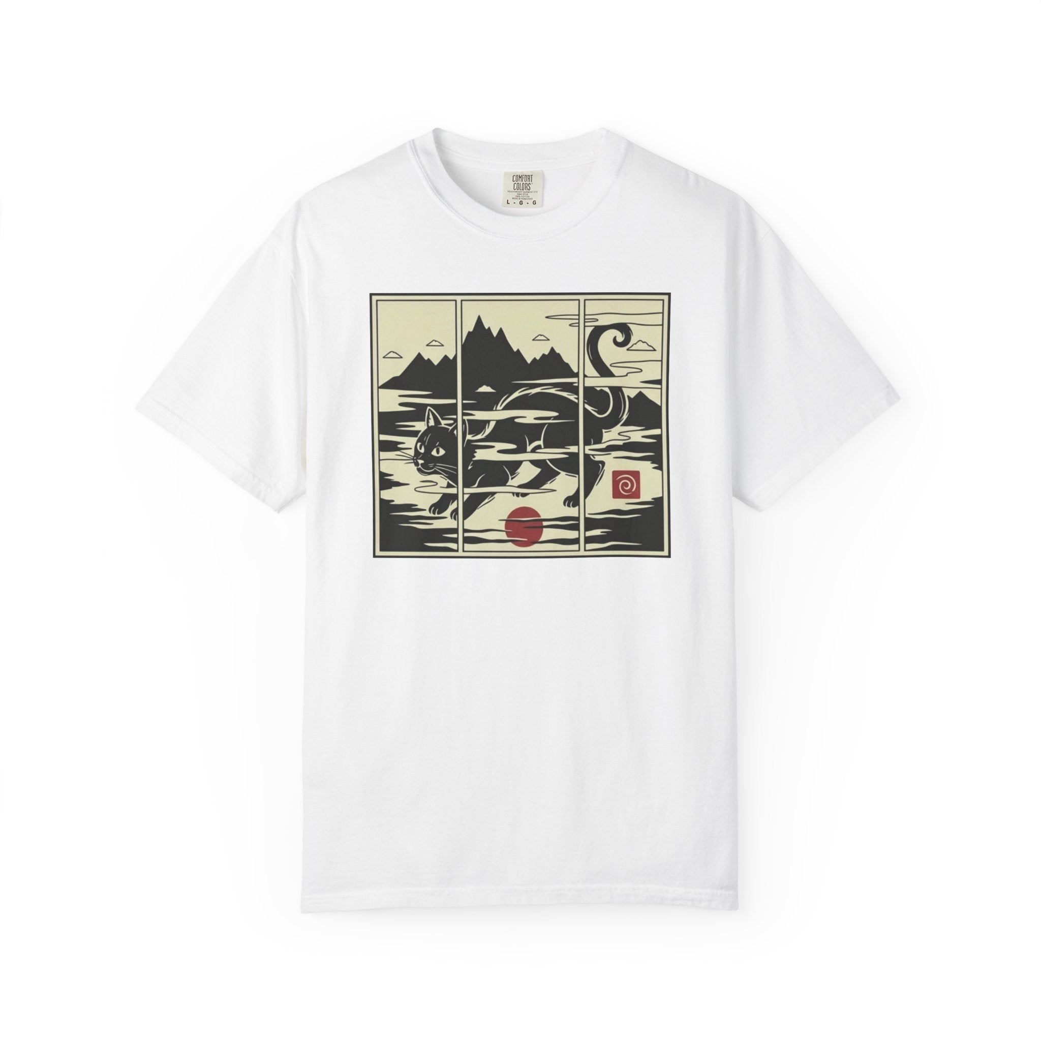 Ukiyo-e Cat Triptych T-Shirt — Japanese-Inspired Art Tee