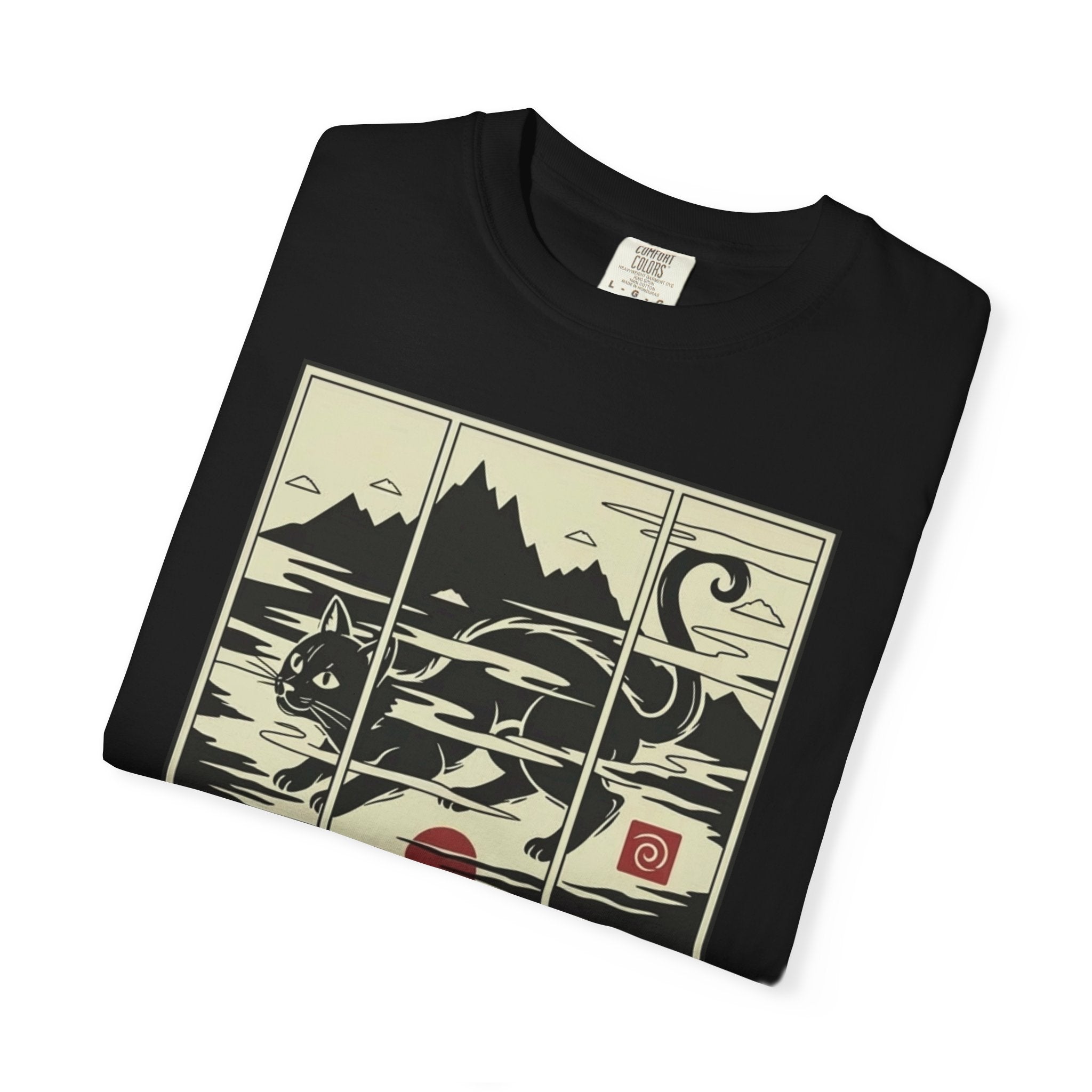 Ukiyo-e Cat Triptych T-Shirt — Japanese-Inspired Art Tee