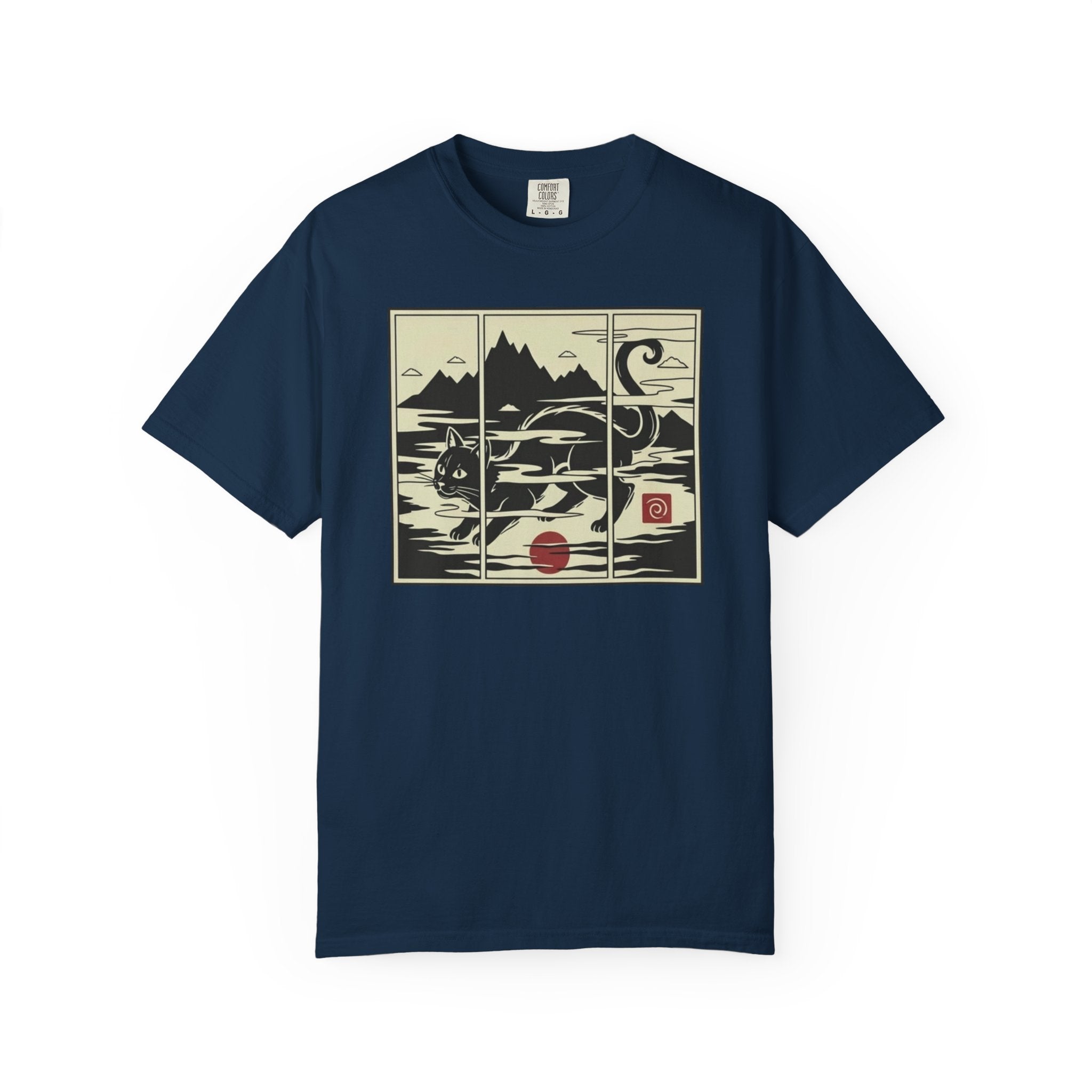 Ukiyo-e Cat Triptych T-Shirt — Japanese-Inspired Art Tee