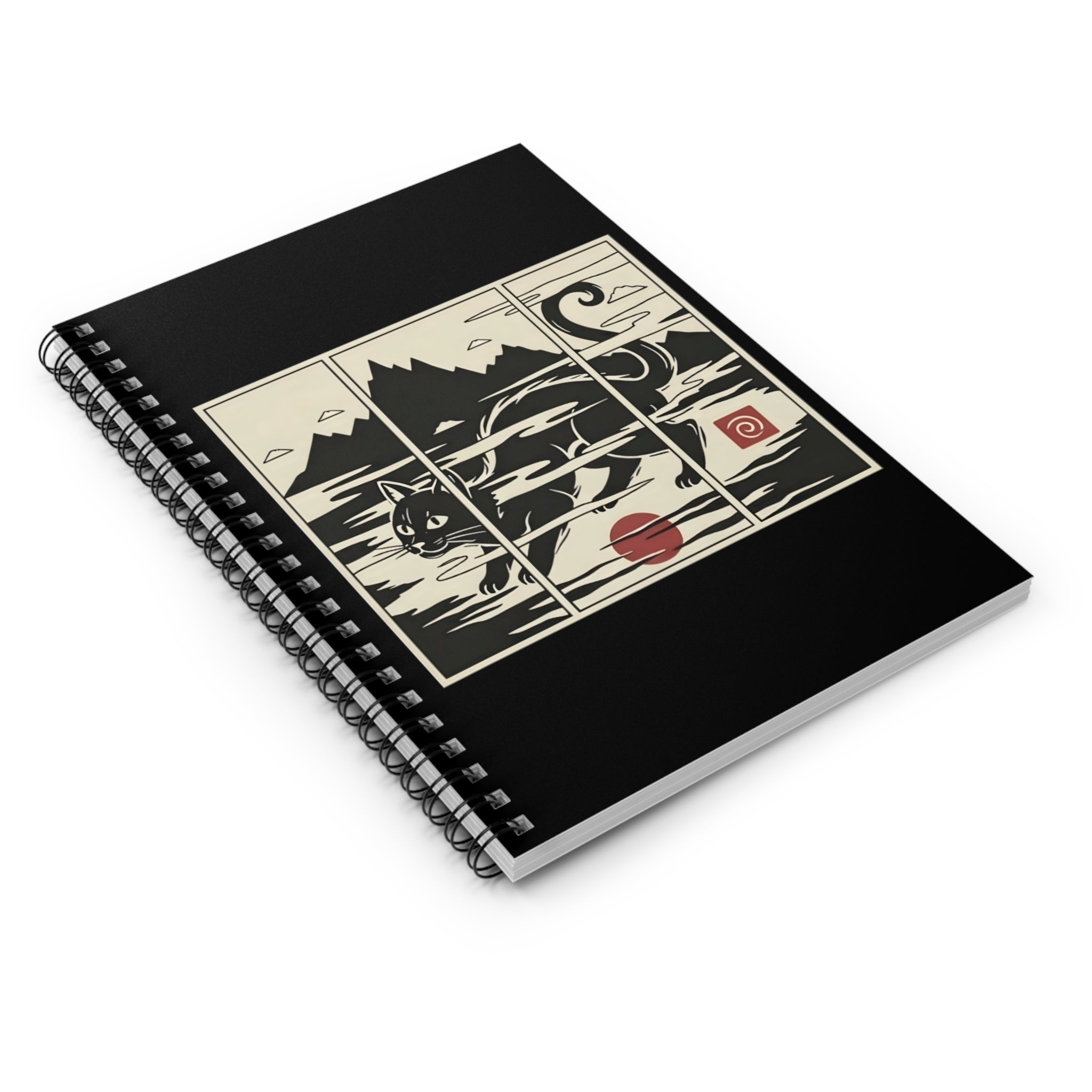 Notebook — Ukiyo-e Inspired Cat Tryptich