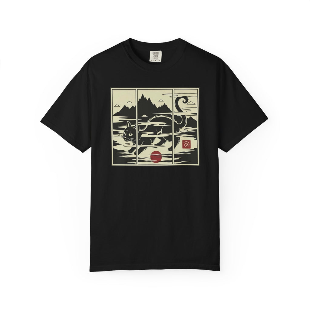 Ukiyo-e Cat Triptych T-Shirt — Japanese-Inspired Art Tee