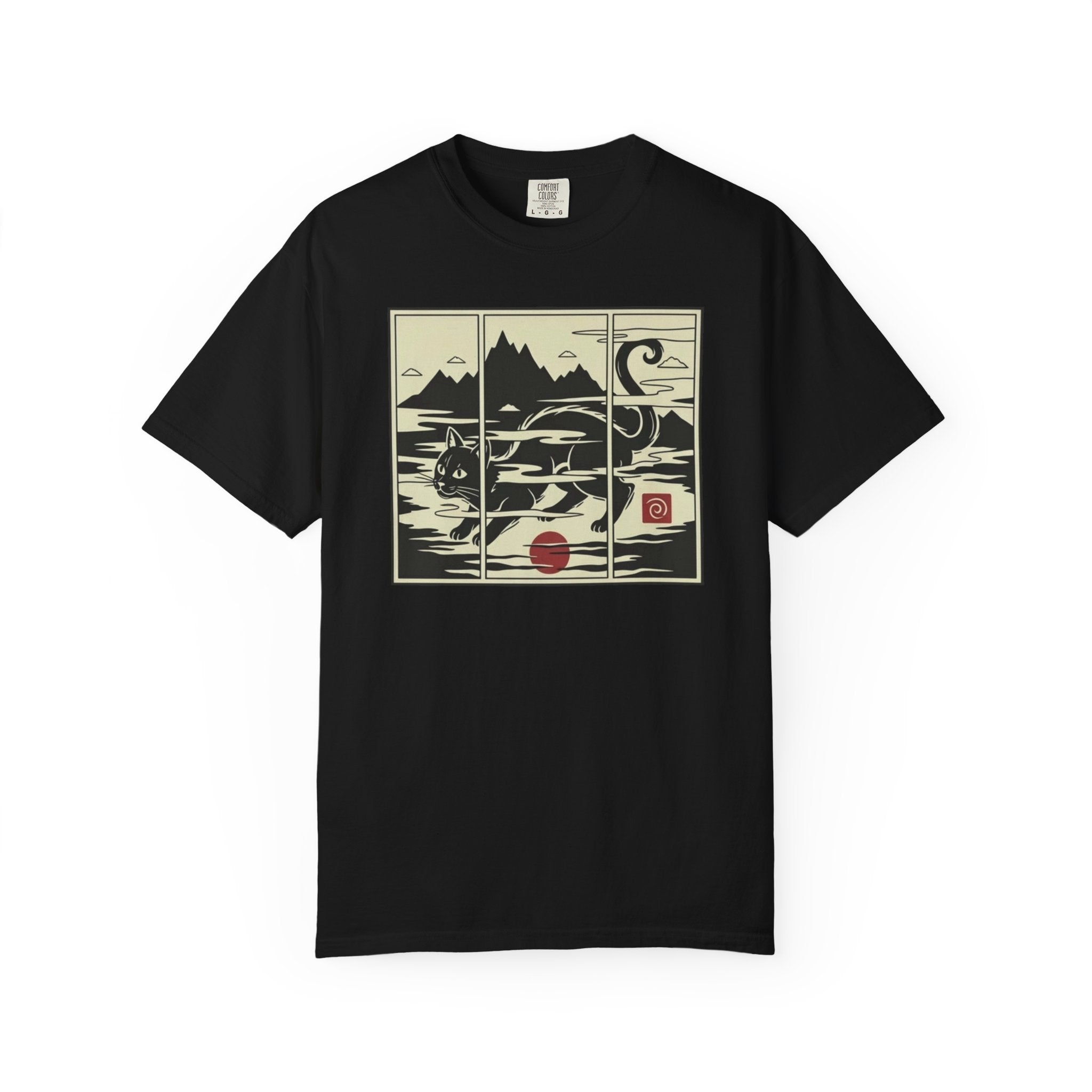 Ukiyo-e Cat Triptych T-Shirt — Japanese-Inspired Art Tee